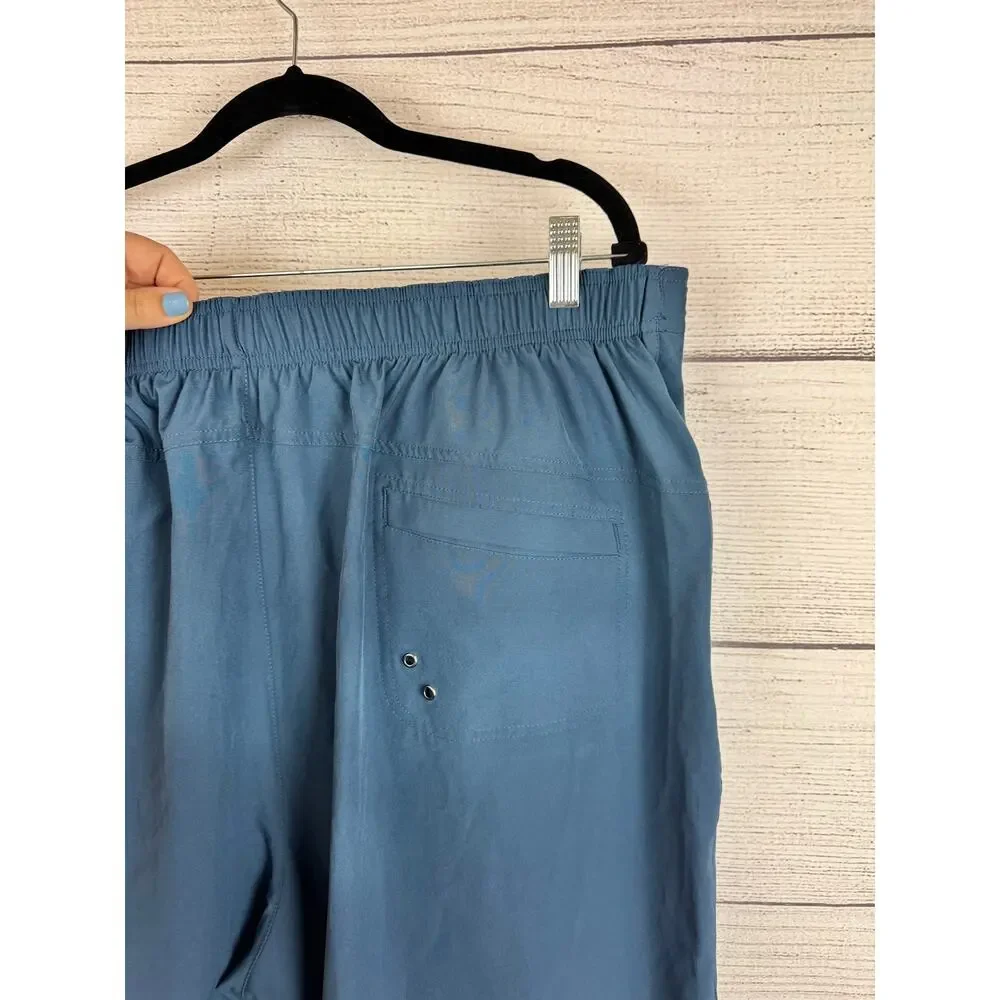 Free Country Plus Size Outdoor Slate Blue Capri Shorts Size 3X